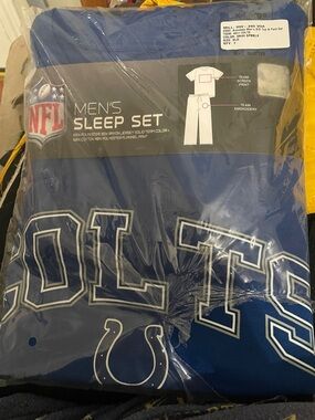 NFL Men's Sleep Set - Royal Blue with White Accents. Indianapolis Colts
